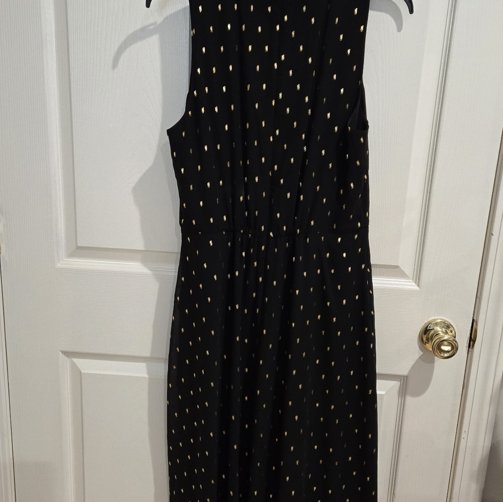 WHBM Black Dress With Gold Spots - Picture 4 of 5